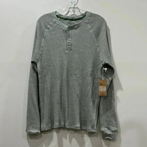 Sovereign State Men's Long Sleeve Waffle Henley Shirt - Size S